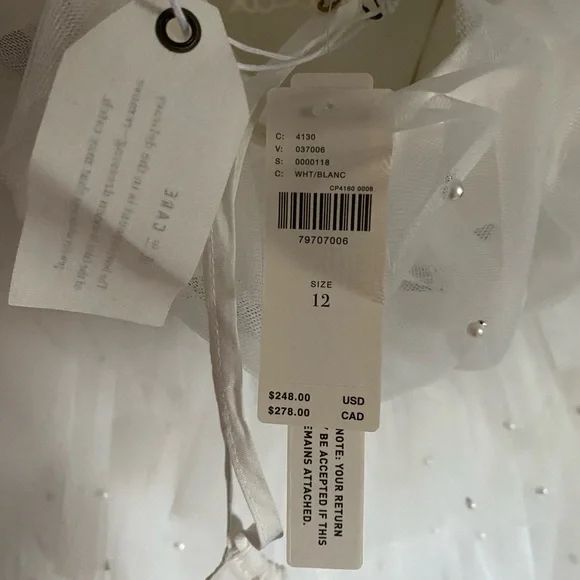 Maeve White Strapless Tiered Tulle Cocktail Mini Dress by Anthropologie - Picture 4 of 11